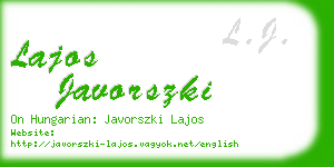 lajos javorszki business card